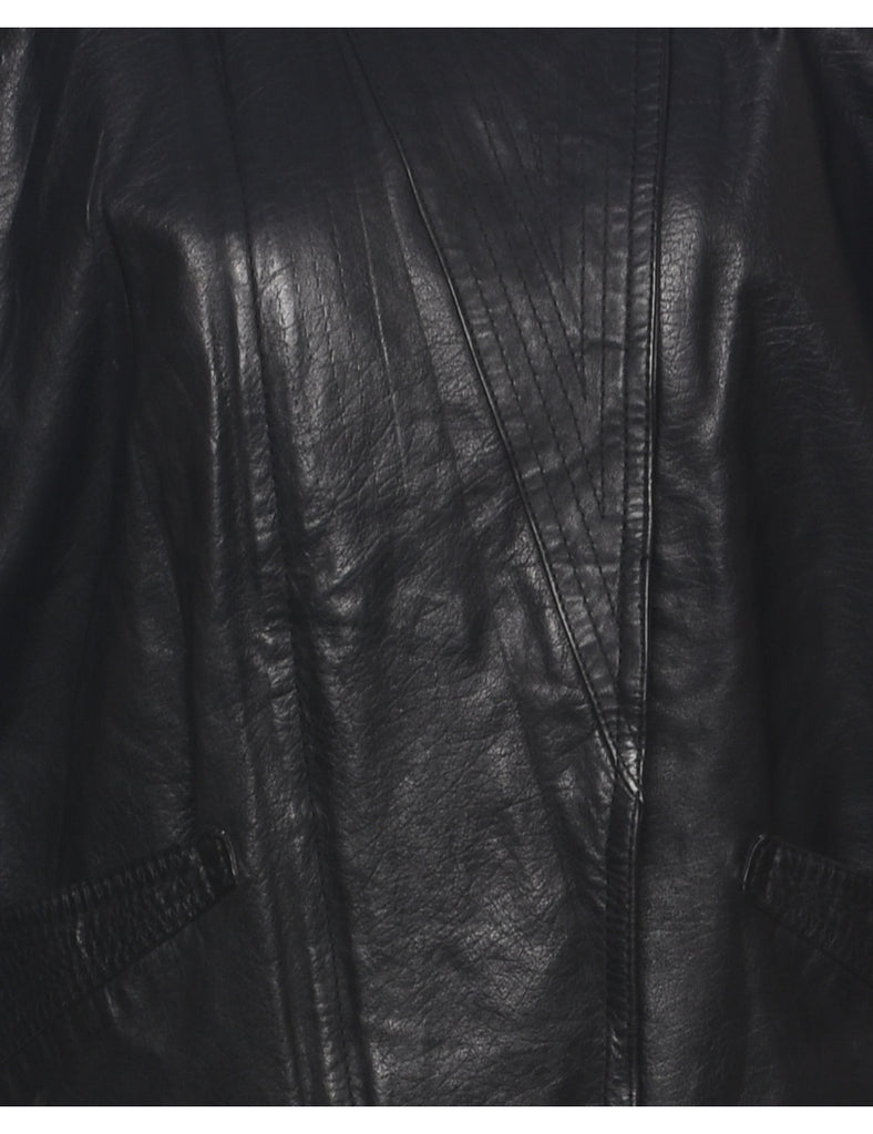Black Leather Jacket - L