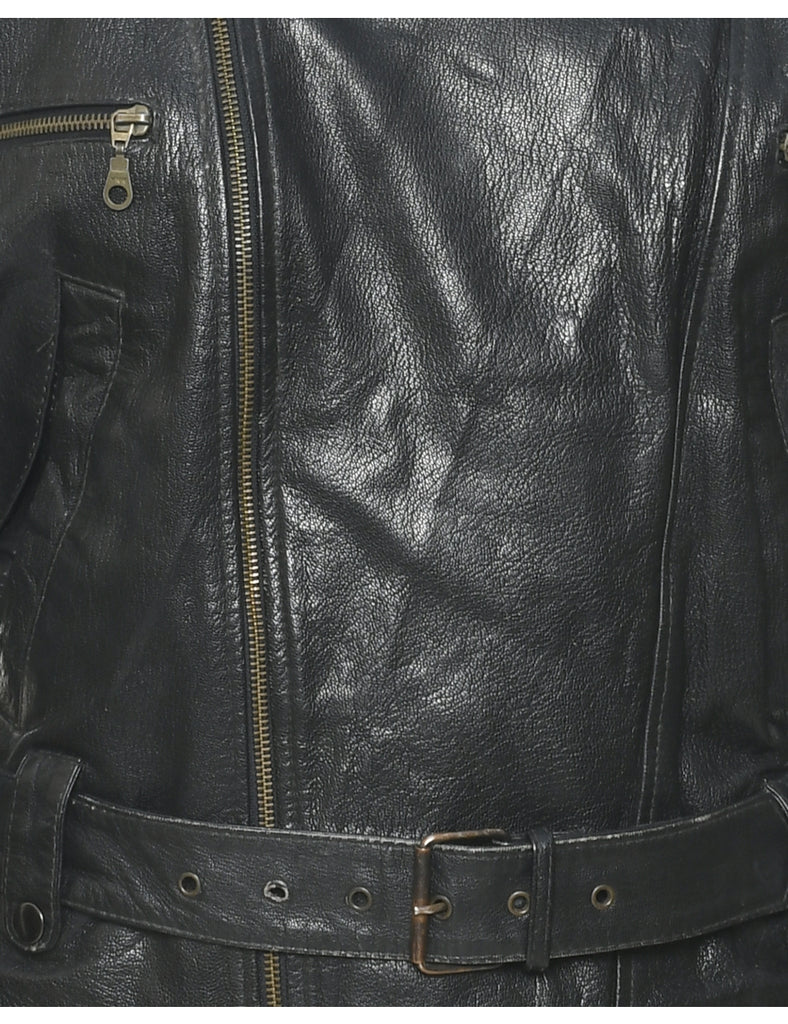 Black Leather Jacket - L