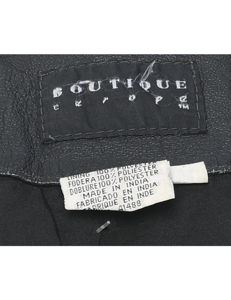 Black Leather Jacket - L