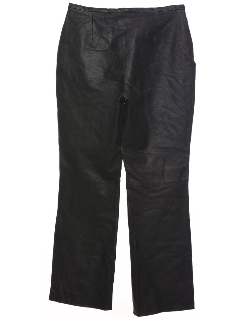 Black Leather Trousers - W31 L31