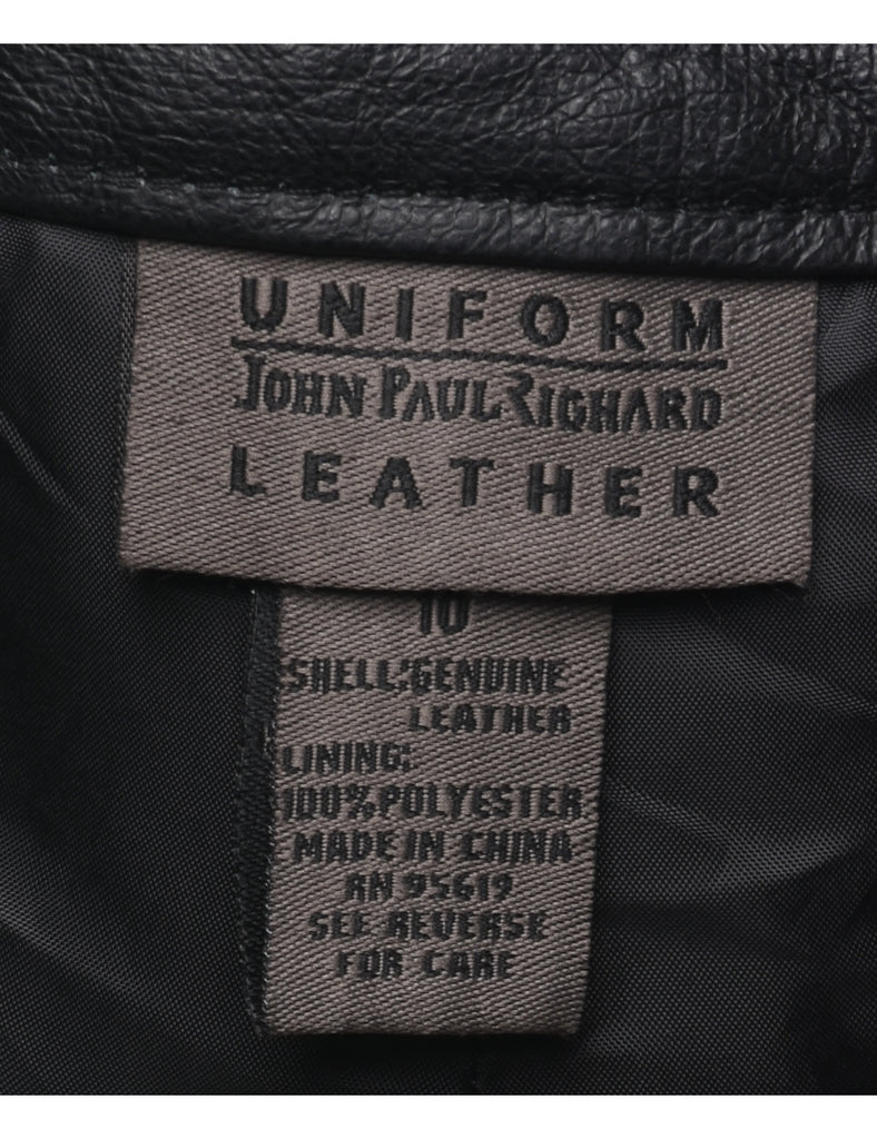 Black Leather Trousers - W31 L31