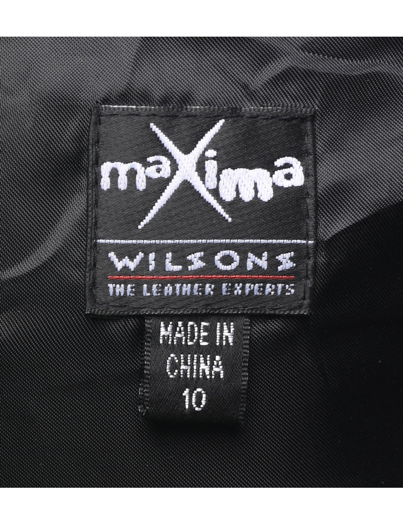 Black Leather Trousers - W29 L32