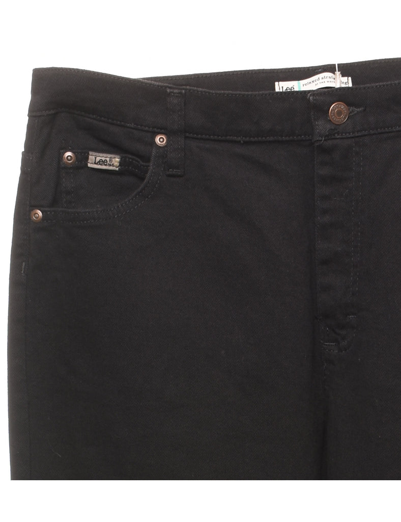 Black Lee Cropped Jeans - W36 L31