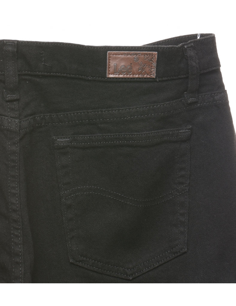 Black Lee Cropped Jeans - W36 L31