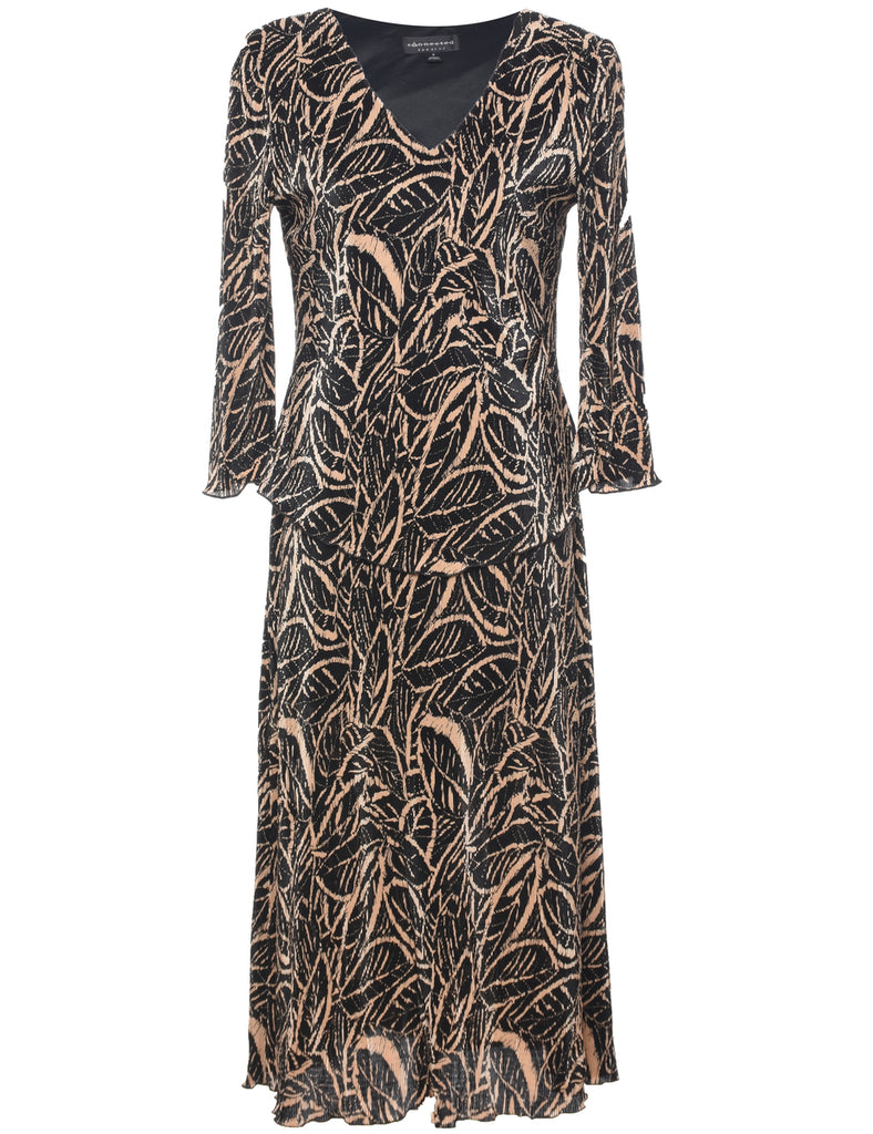 Black & Light Brown Dress - M