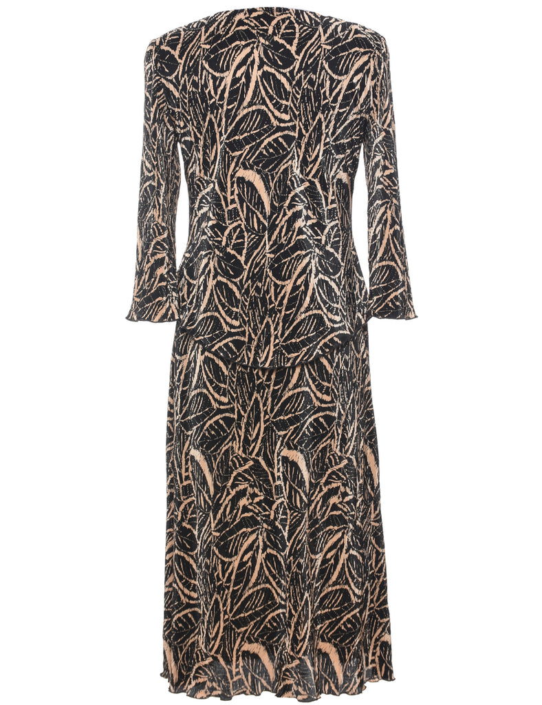 Black & Light Brown Dress - M