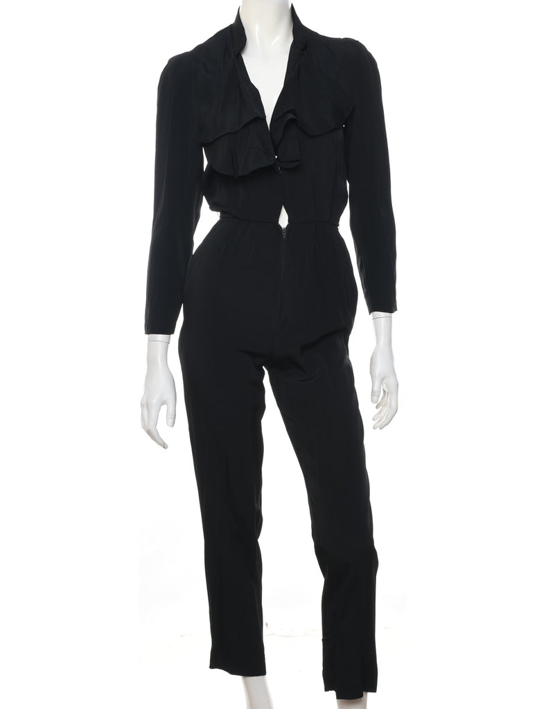 Black Long Sleeved Jumpsuit - XS