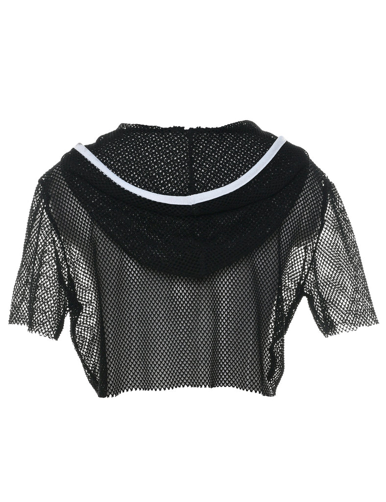 Black Mesh Top - L