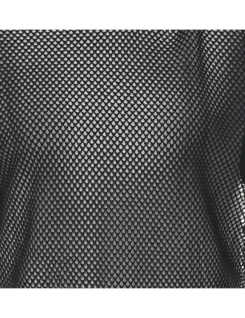 Black Mesh Top - L