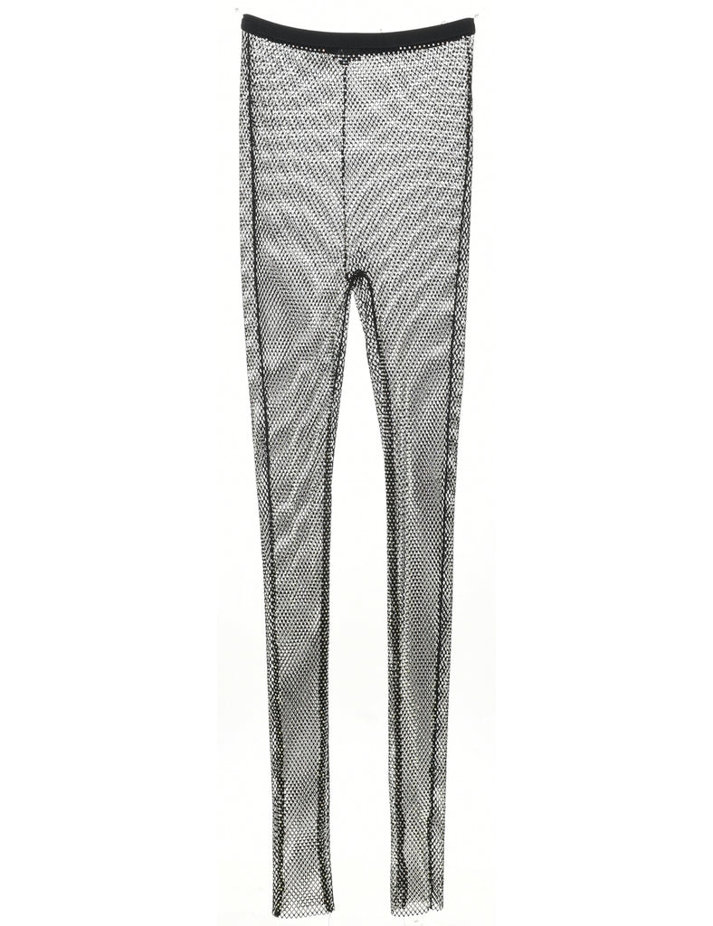 Black Mesh Trousers - W24 L34