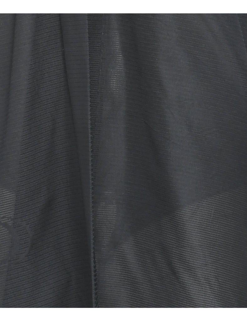 Black Midi Length Kimono - L