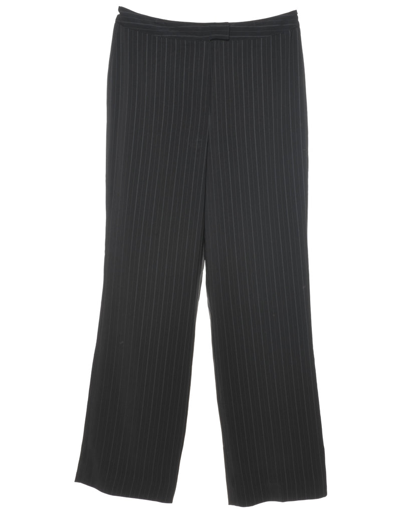 Black Pinstriped Classic Trousers - W30 L32