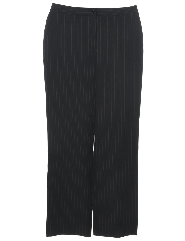 Black Pinstriped Trousers - W30 L32