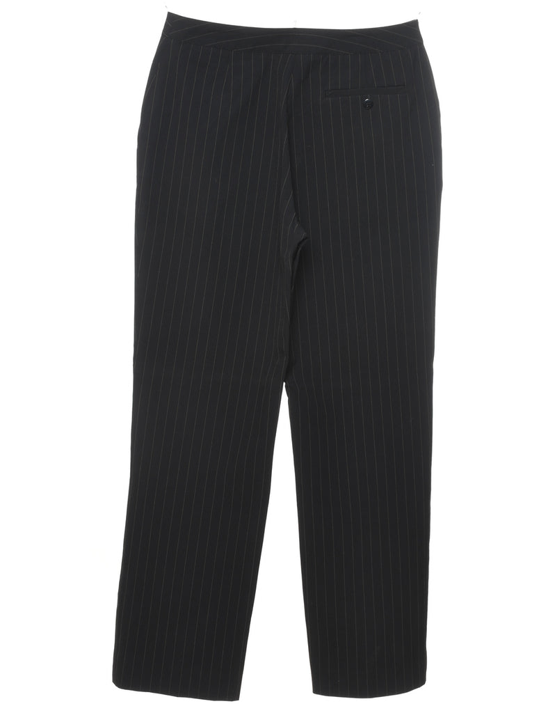 Black Pinstriped Trousers - W30 L32