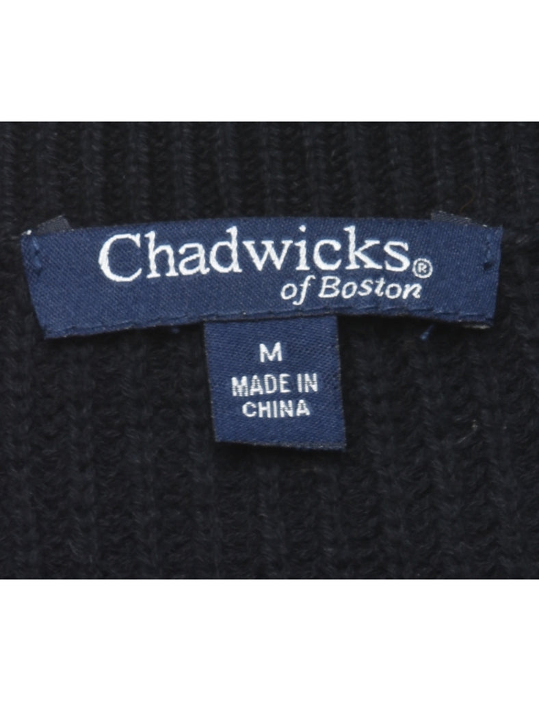 Black Plain Jumper - S