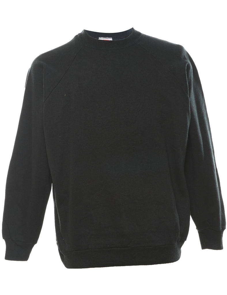 Black Plain Sweatshirt - L