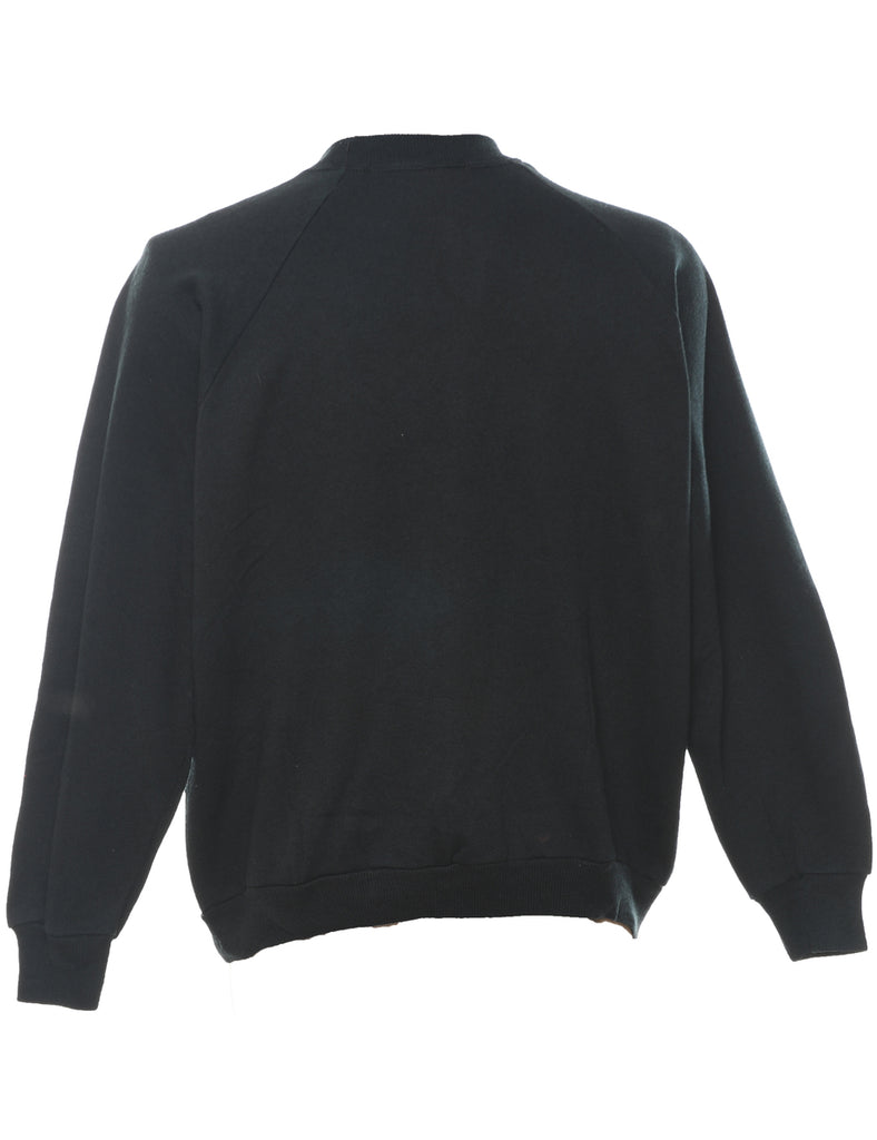 Black Plain Sweatshirt - L