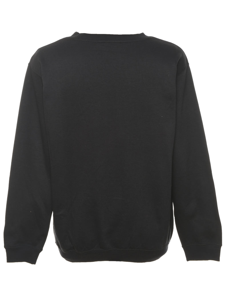 Black Plain Sweatshirt - S
