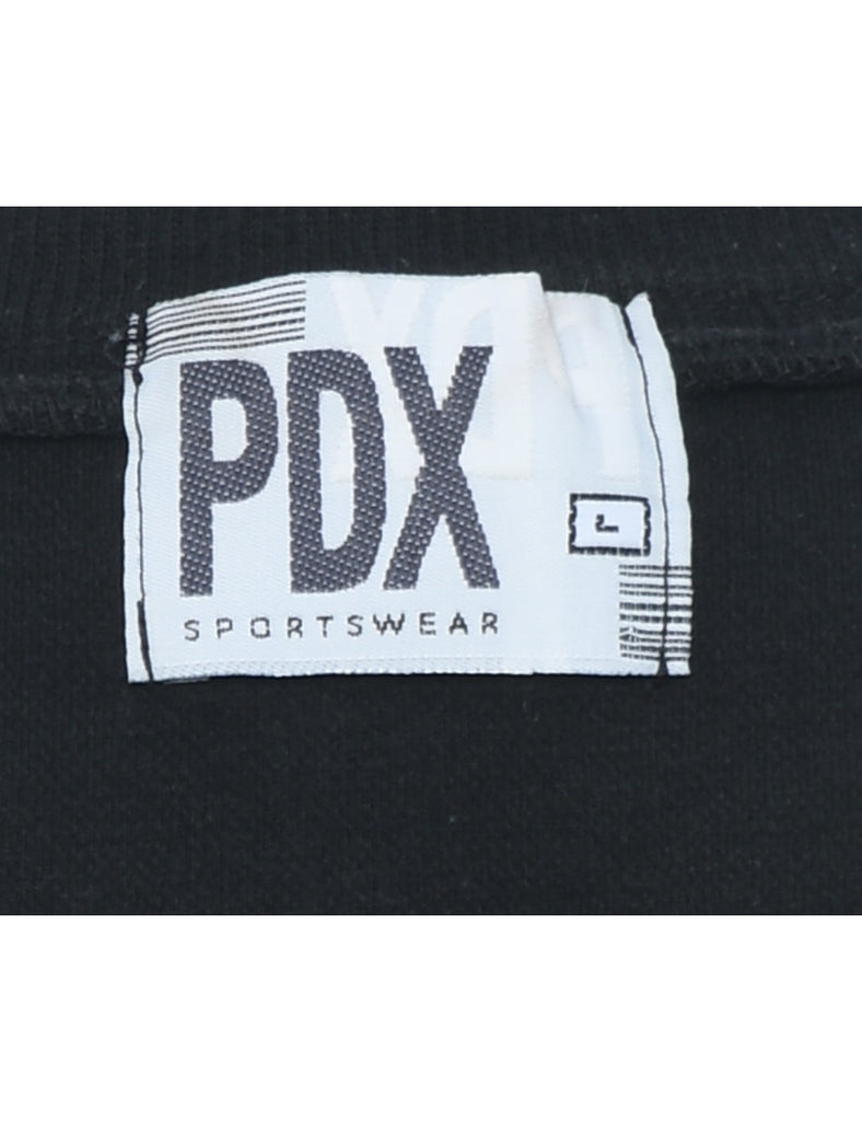 Black Plain Sweatshirt - L