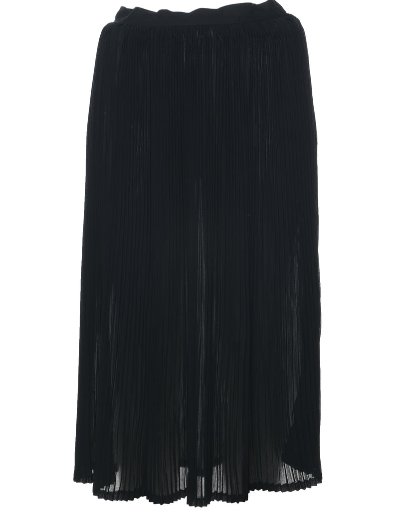 Black Pleated Skirt - M