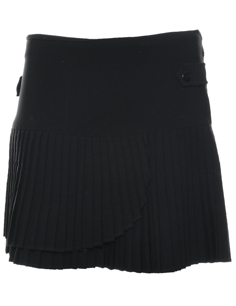 Black Pleated Skirt - L