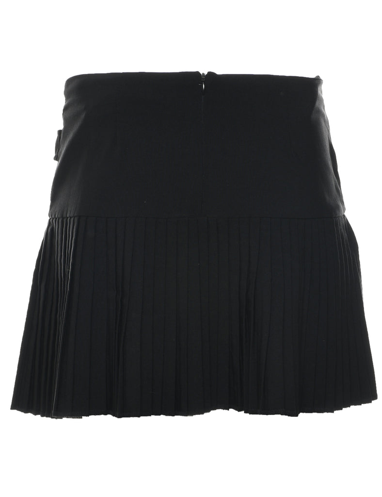 Black Pleated Skirt - L