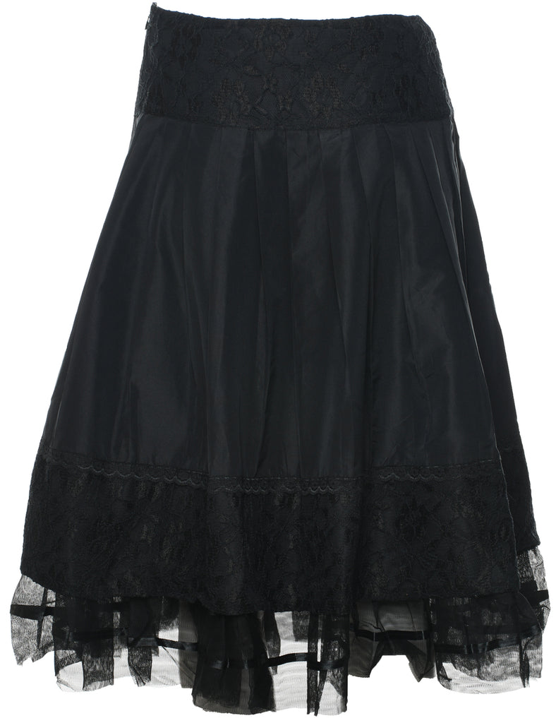 Black Pleated Skirt - S