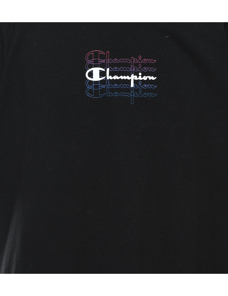 Black Printed Champion T-Shirt - L