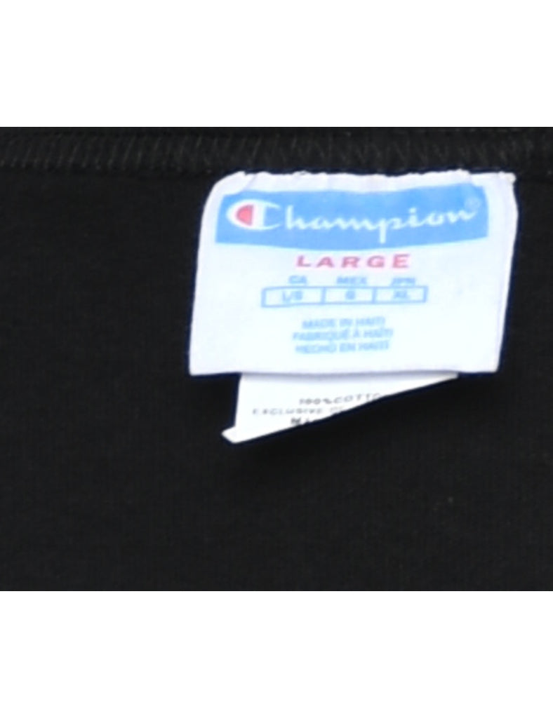 Black Printed Champion T-Shirt - L