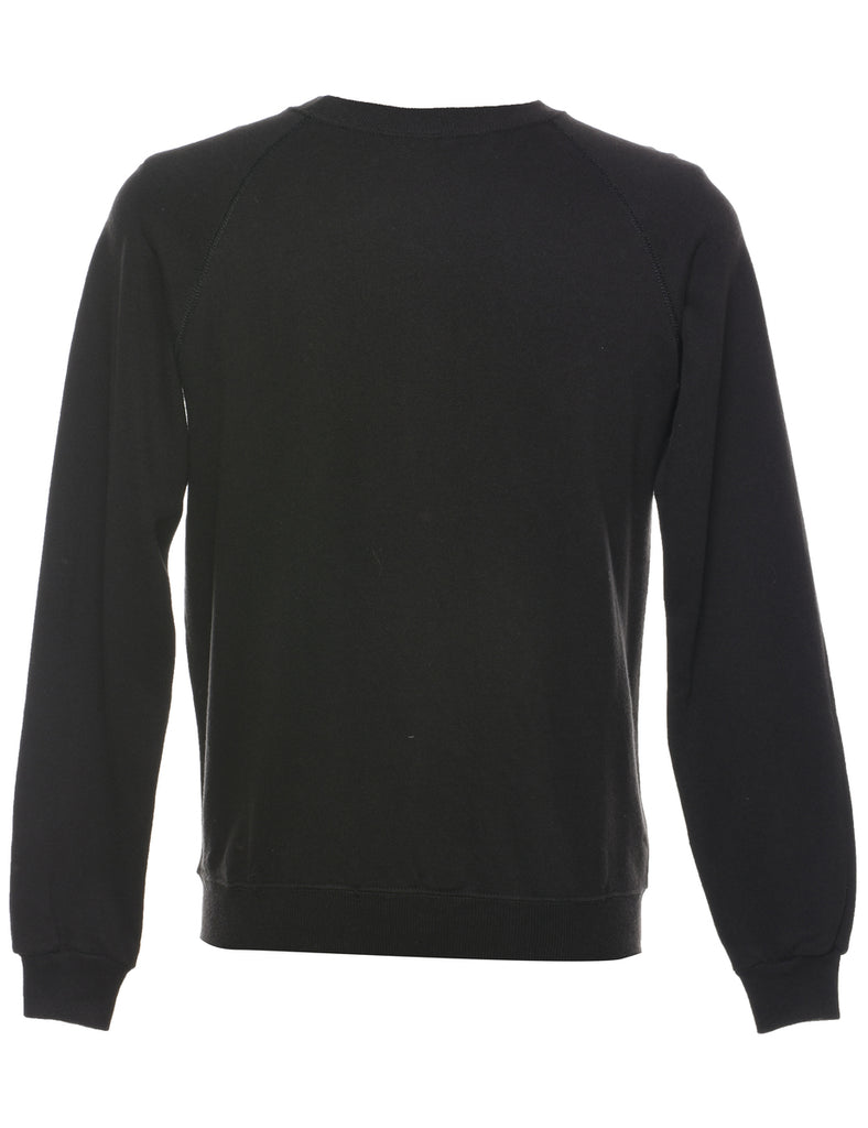 Black Printed Sweatshirt - M