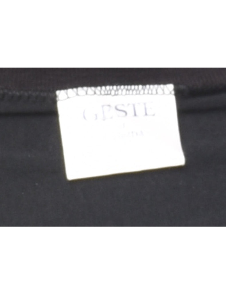 Black Printed Sweatshirt - M
