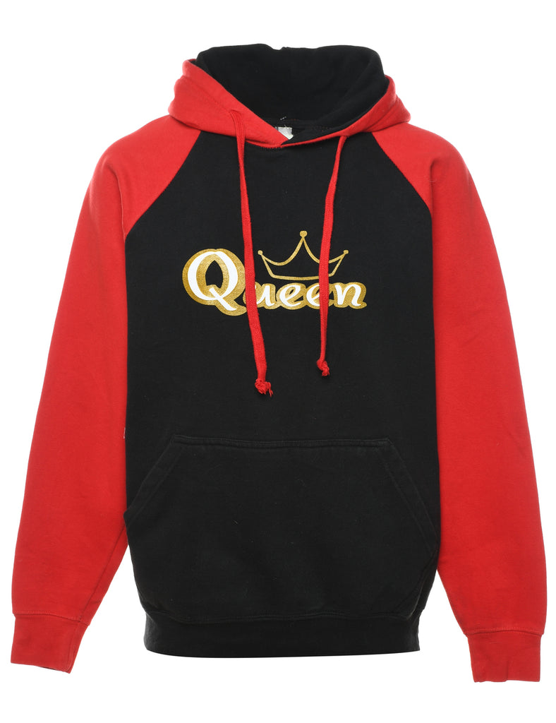 Black & Red Queen Hoodie - M
