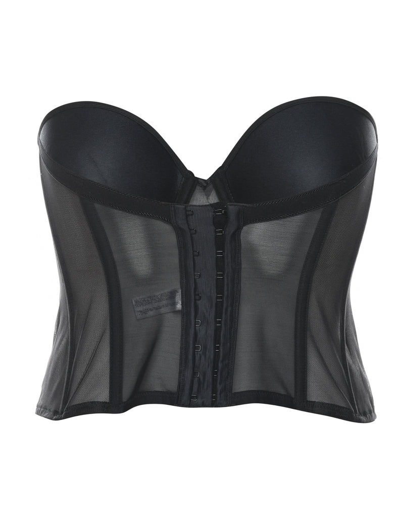 Black Sheer Bustier - S
