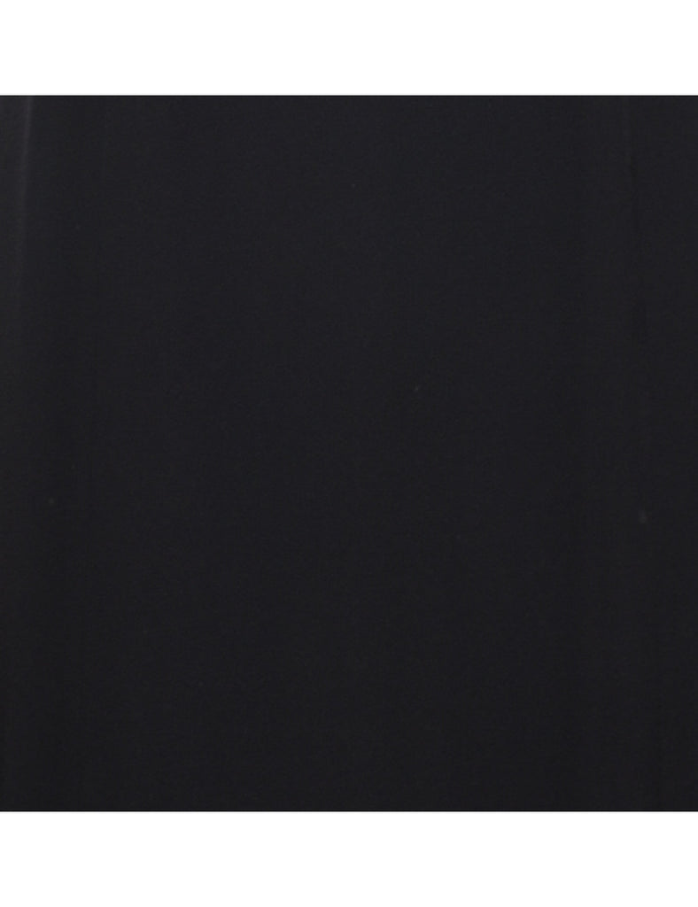 Black & Silver Sequined Evening Dress - M