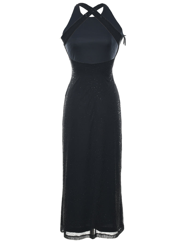 Black Sparkly Evening Dress - S