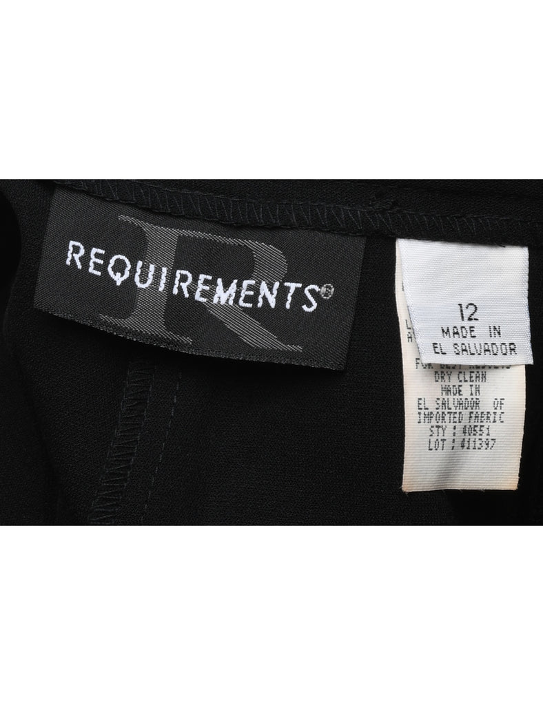 Black Straight-Fit Casual Trousers - W30 L31