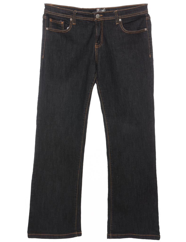 Black Straight Fit Jeans - W34 L32