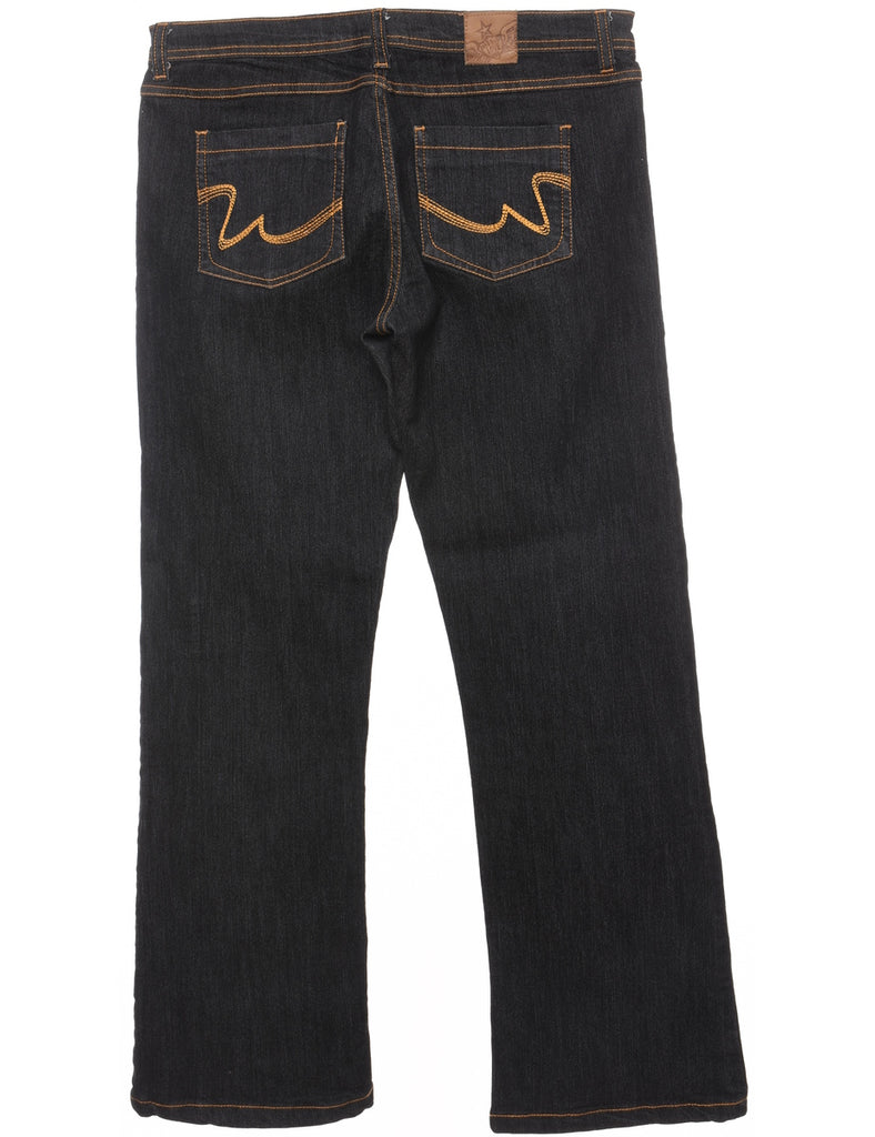 Black Straight Fit Jeans - W34 L32