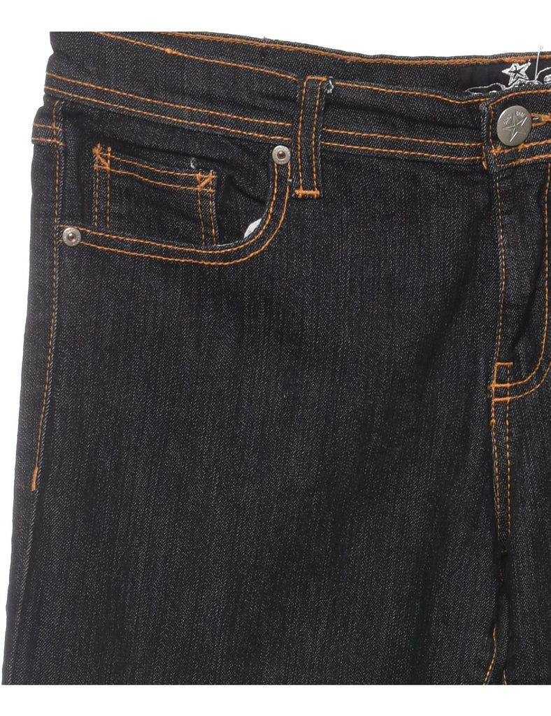 Black Straight Fit Jeans - W34 L32