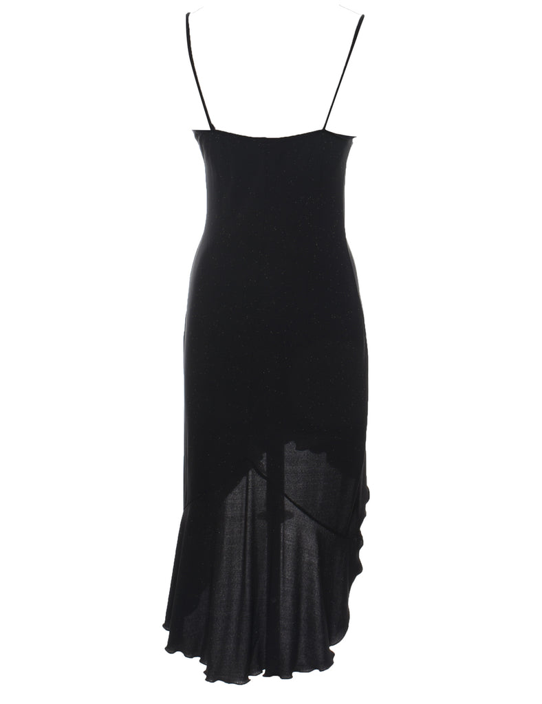 Black Strappy 1990s Evening Dress - S