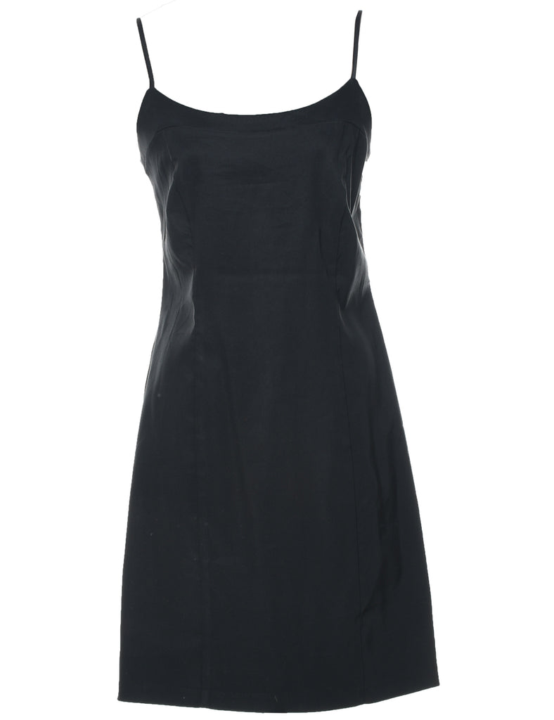 Black Strappy 1990s Mini Dress - S