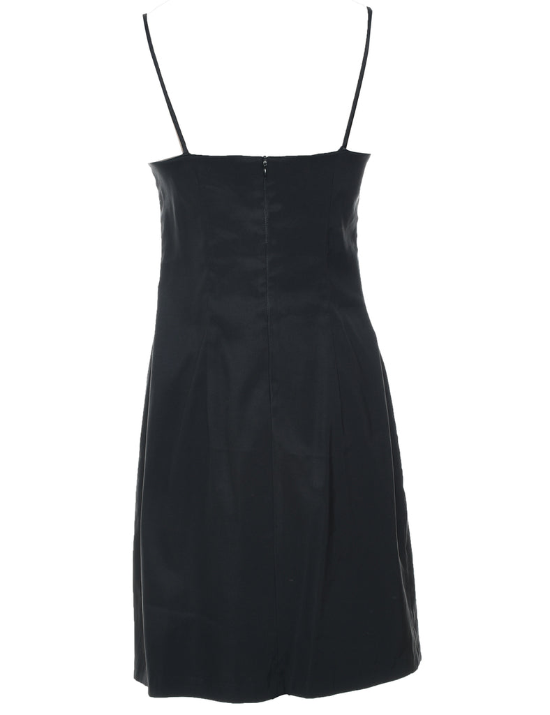 Black Strappy 1990s Mini Dress - S