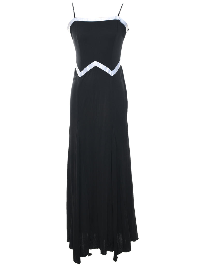 Black Strappy Evening Dress - M