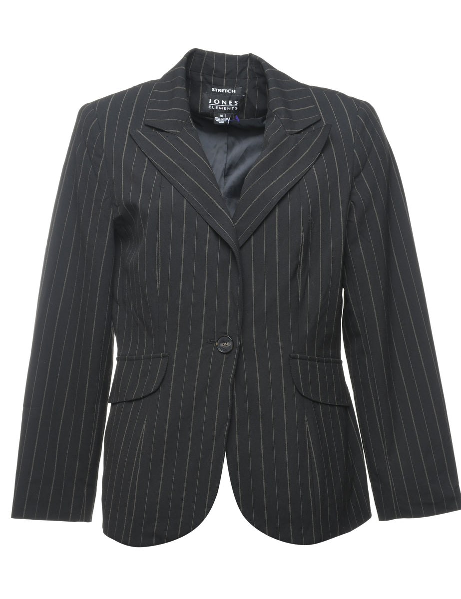 Black Striped Blazer L