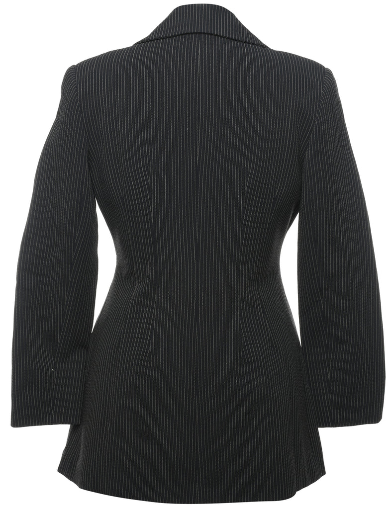 Black Striped Blazer - L