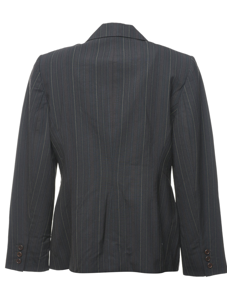 Black Striped Blazer - L