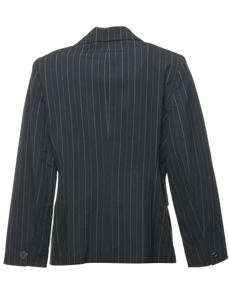 Black Striped Blazer - L