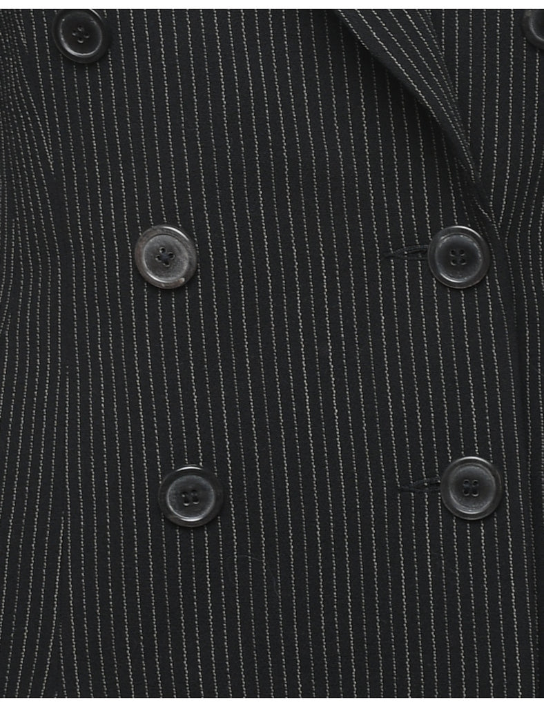 Black Striped Blazer - L