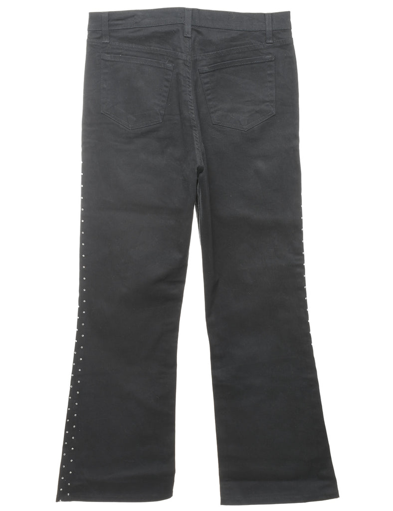 Black Studded Bootcut Jeans - W32 L32