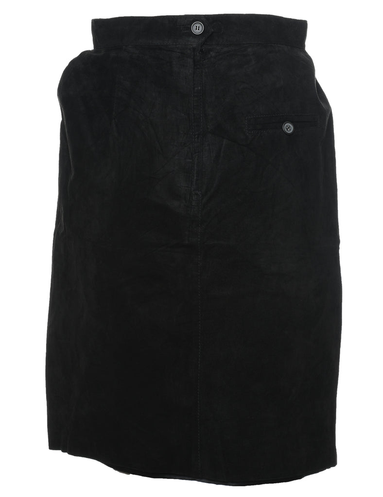 Black Suede Skirt - S